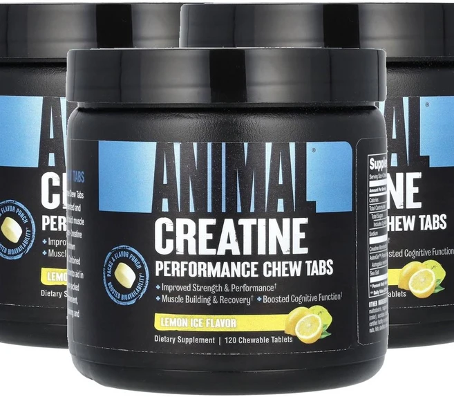 애니멀 크레아틴 퍼포먼스 츄 레몬 아이스 Animal Creatine Performance Chews Lemon Ice 120정 - 쿠팡