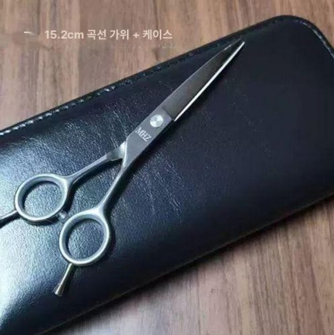 전문가용 애견 미용가위 셀프 흑조 숱 커브숱 손질 곡선 숱가위, 1개, V자형 6인치 20-25