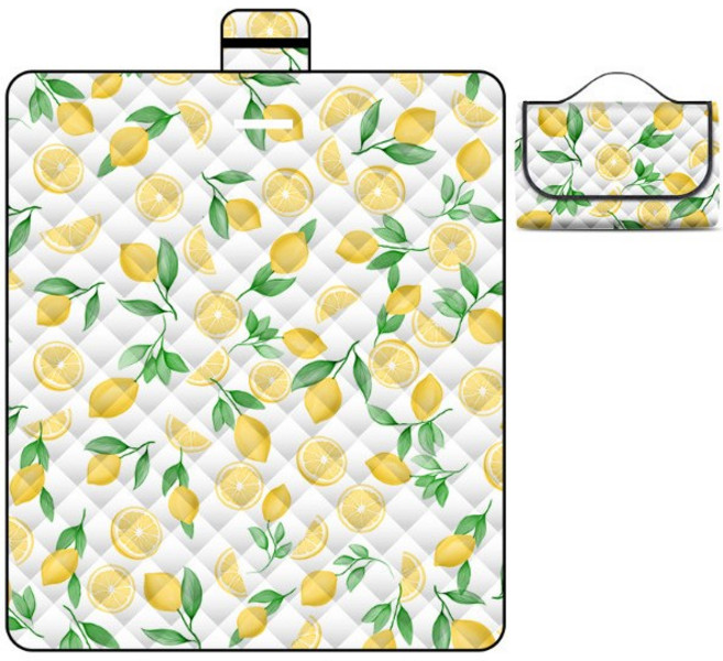 체리닷컴 고급명화 휴대용 방수 피크닉 돗자리 매트, 레몬