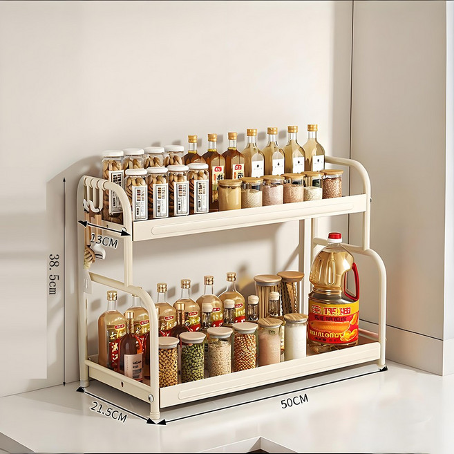 정싱 주방 양념선반 정리대 주방 다용도 정리 싱크대 선반, 1개, 흰색