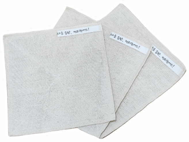 삼베 수세미 행주, 1세트, 3장