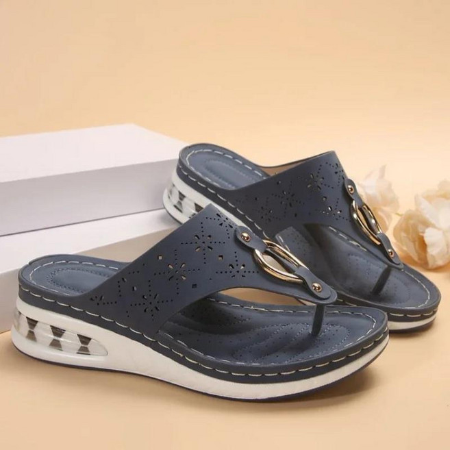 여성 신발 2025 슬리퍼 야외 오픈 발가락 중반 뒤꿈치 방수 캐주얼 간결한 끈