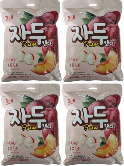 해태 자두캔디 자두맛 사탕, 315g, 4개