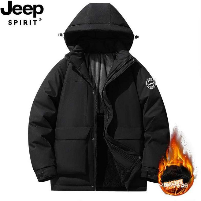 지프 석탄 면 옷 남성 겨울 넉넉한 작업복 다운 면 옷 보온 캐주얼 면 코트 남성