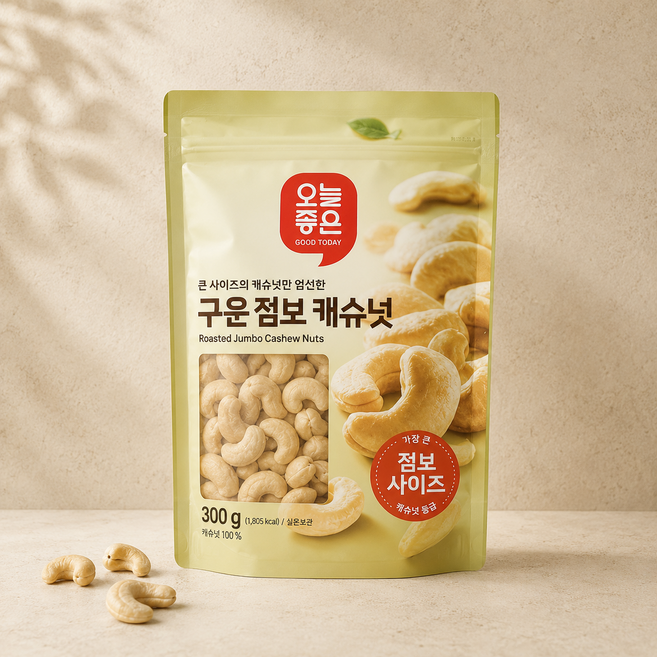 오늘좋은 구운 점보 캐슈넛 (300G), 3개, 300g
