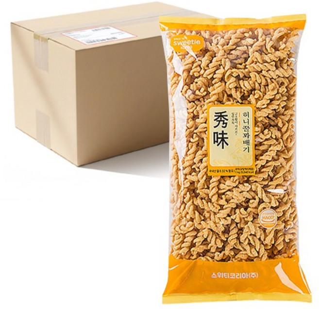 스위티코리아 허니꿀꽈배기 1kg 4개입 (1박스)