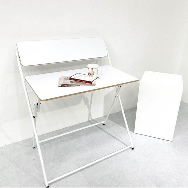 접이식 간편 다용도 폴딩책상 사이드테이블, 화이트