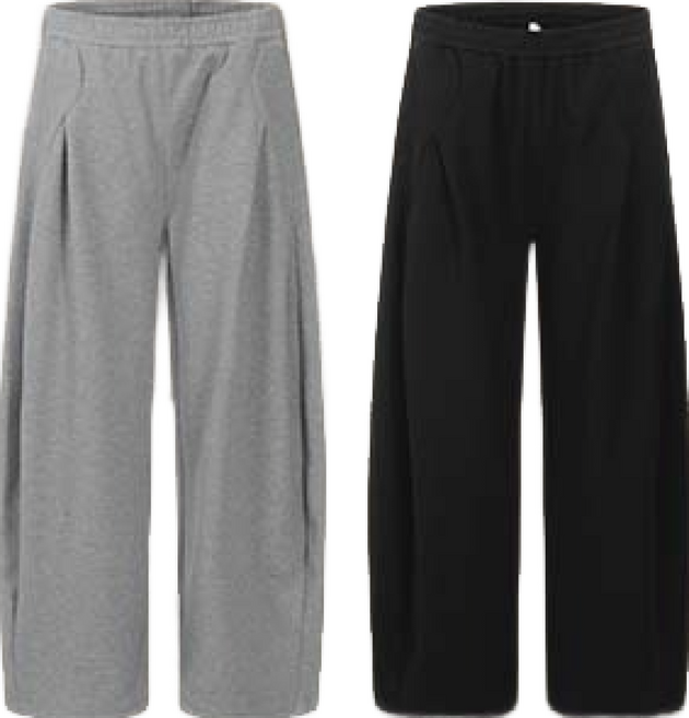 BT3 彎刀寬褲 立體剪裁 弧形拼接 棉褲 男女同款 MP101