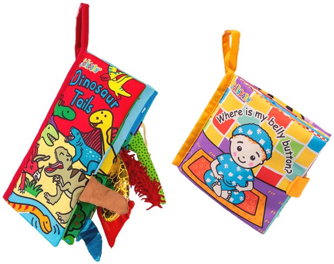 졸리베이비 헝겊책 꼬리책+까꿍책, 공룡 꼬리책+배꼽 까꿍책