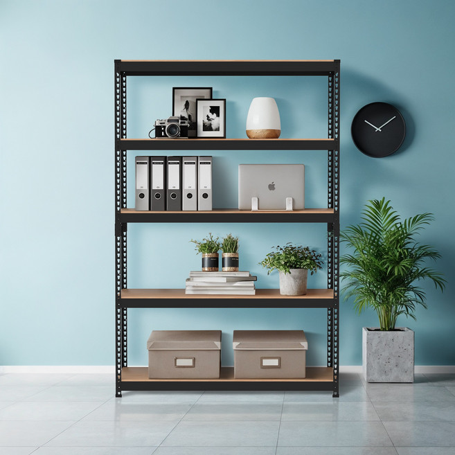 스피드랙 V2 스탠드 선반 5단 1000 x 600 x 2100 mm, 블랙