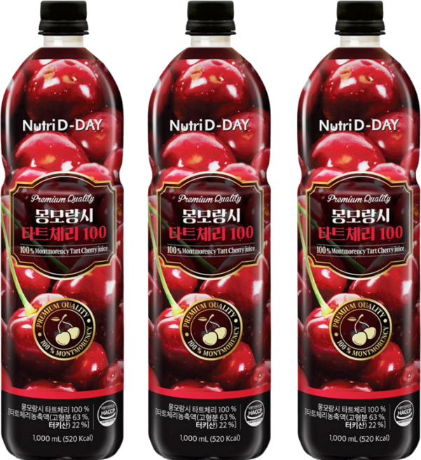 뉴트리디데이 몽모랑시 타트체리 농축액 100, 1L, 3개