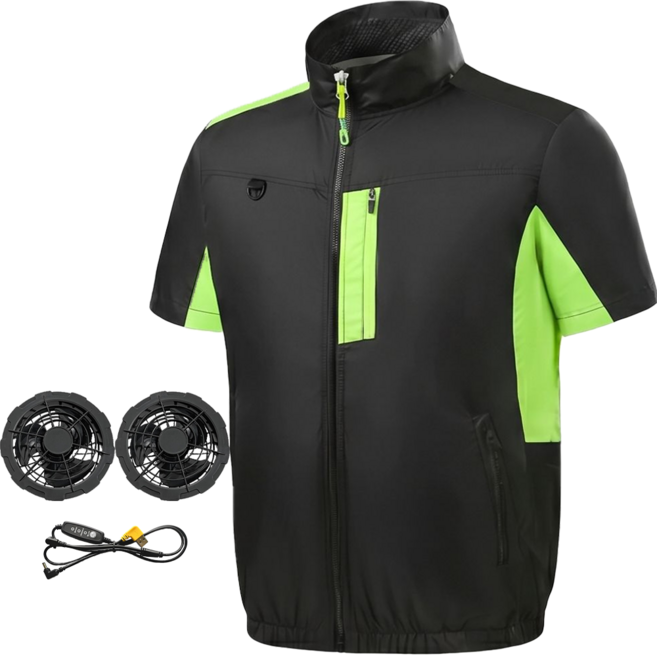 [KC인증] 선풍기 옷 선풍기 조끼시원한 여름 쿨링 선풍기 쿨 반팔 선풍기 조끼 여름작업복 K12