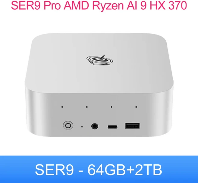 Beelink SER9 Pro 윈도우 11 라이젠 AI9 HX370 강력한 PC 32G 64G DDR5 1T 2T NVME 미니 게이밍PC PCIe4.0, 01 AMD HX 370, 01 유럽 ​​연합, 02 Silver 64G2T