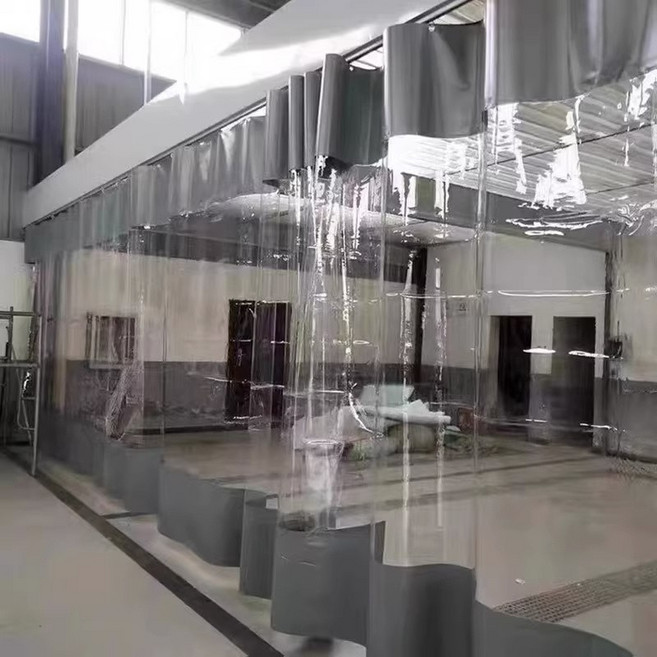 태월 방풍 투명 비닐천막 커튼 방풍문 카센터 매장커튼 방한비닐 PVC 대형 0.5mm, 1개