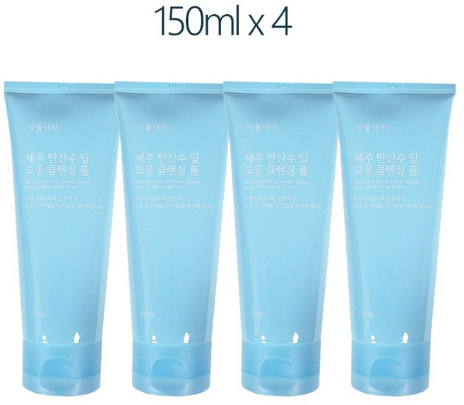 식물나라 제주탄산수 딥 클렌징폼300ml, 300ml, 2개