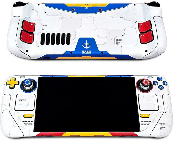 스팀 데크 스킨 건담 에디션 데크용 풀 랩핑 매트 비닐 스킨(POP SKIN으로 디자인) LCD 버전 및 OLED 모두와 호환 가능., 1개