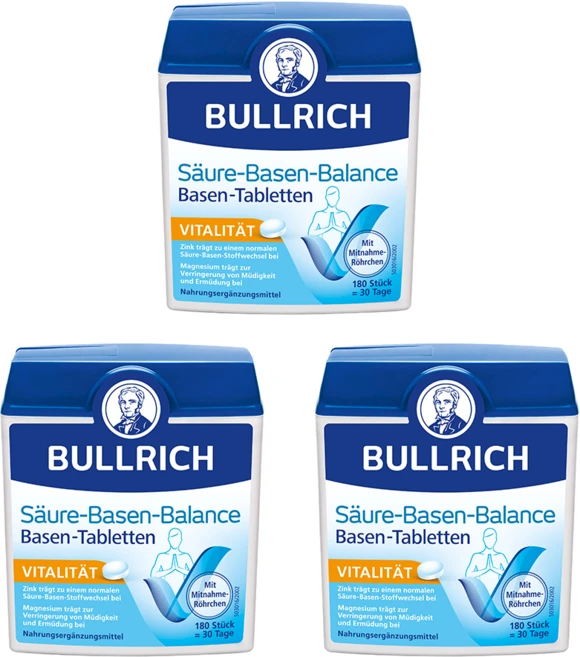 Bullrich 불리히 산-염기 밸런스 베이저 정제 180개입 158g 3팩 독일 Acid-base balance base tablets, 180정, 3개 - 쿠팡