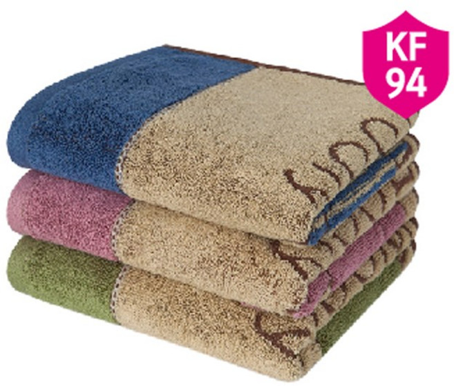 무한타올 기라로쉬 울리세면선염타올 130g 38*78 30수 면100%(kf94마스크 증정), 그린1+핑크1+블루1, 3개