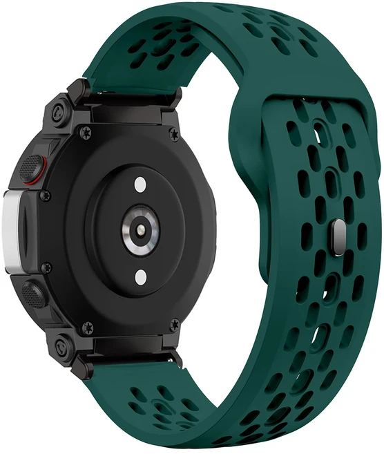 Amazfit T-REX 3 2 용 부드러운 실리콘 스트랩 시계 밴드 액세서리 Correa 통기성 스포츠 팔찌, 02 Blackish Gr, 01 For Amazfit T-REX 3, 01 빠른  Mainland