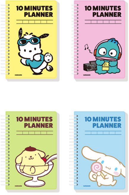 모트모트 텐미닛 10분 플래너 100days 산리오 스케쥴러 월간 시간 일정 관리 수첩 다이어리 옵션선택, 포차코