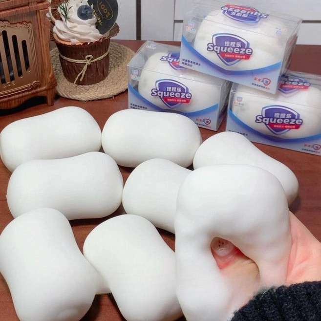 비누 크런치 슬랑이 말랑이 왁뿌볼, 레몬, 2개