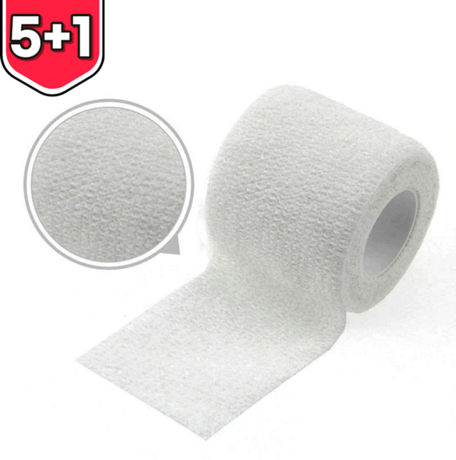 수호 자가점착 밴드 코바 손가락 테이프 압박붕대 탄력붕대 손목 테이핑, [5+1]화이트