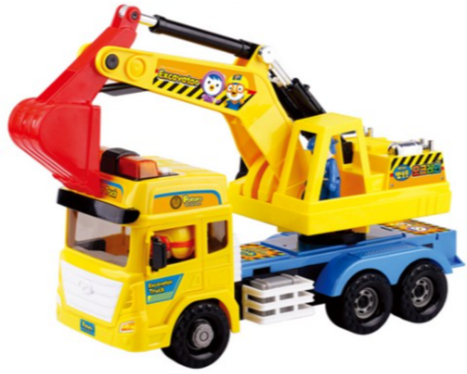 바른딜리버리 바니랜드 뽀로로 힘센 포크레인 트럭 373989 중장비 작동완구, 본품, 1COLOR, 1개