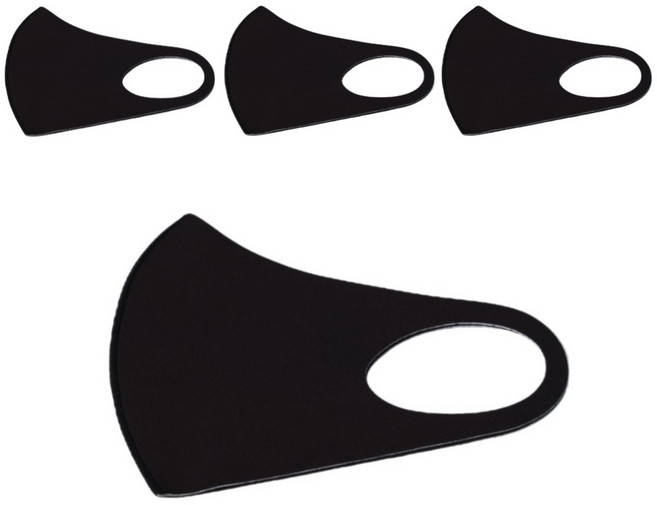 안티바 뉴 안티바 패션마스크 L, 4개, 블랙