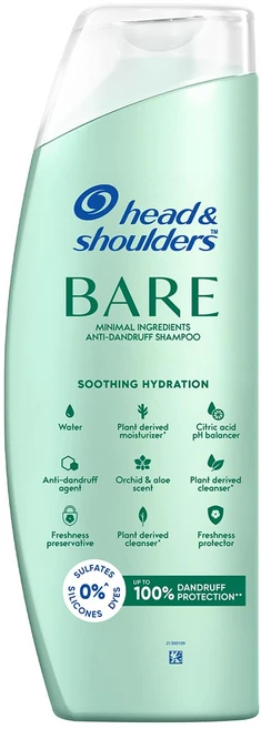 Head & Shoulders BARE Anti-Dandruff Shampoo Soothing Hydration Sulfate-Free Silicone-Free Dye-Fr, 1개, 400ml - 쿠팡