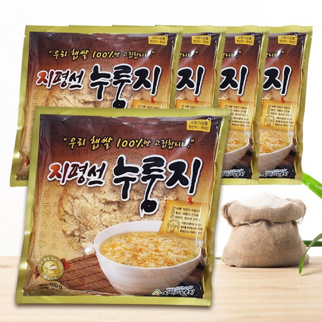 5봉지 지평선 누룽지 백미, 1g, 1개