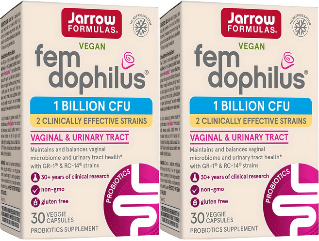 재로우 우먼 펨-도필러스 유산균 10억 베지테리안 캡슐, 여성, 알약/캡슐, 2개, 30정