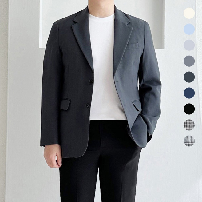 레브클래식 남자 봄 여름 콤비 자켓 블레이저 세미 캐주얼 린넨터치 정장 마이 간절기 빅사이즈