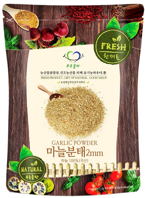푸른들판 국내산 마늘 분태 2mm, 300g, 1개