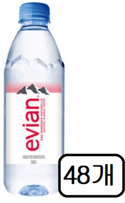 에비앙 생수, 500ml, 48개