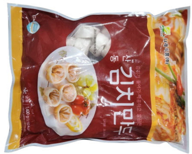 나래식품 김치만두 1.4kg / 냉동 산동 김치손만두, 6개