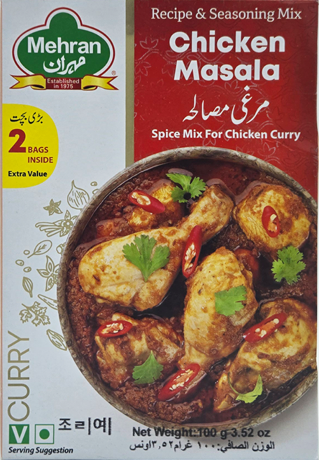 Mehran Chicken Masala 치킨 마살라 향신료, 1개, 100g