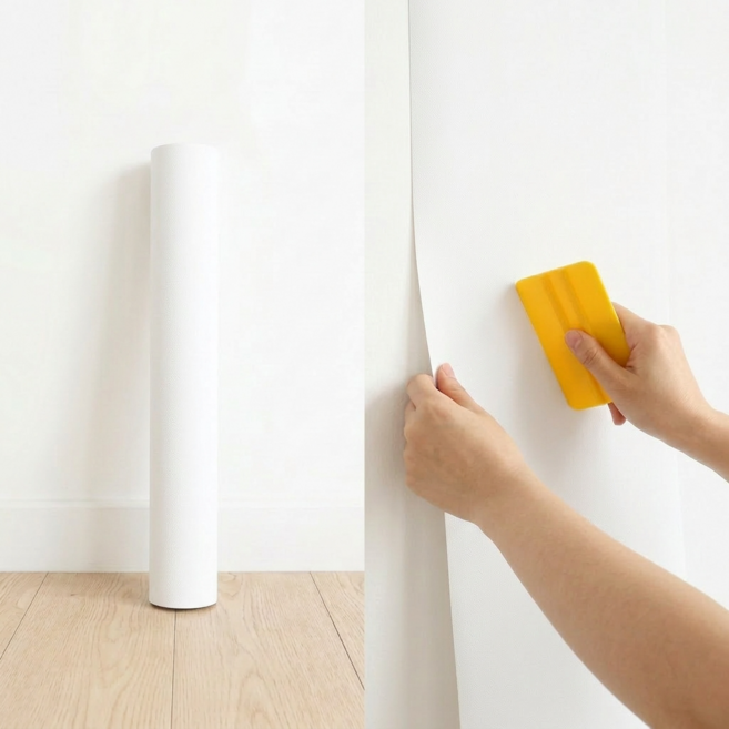 생활연구소 붙이는 벽지 셀프 도배 시트지, 화이트