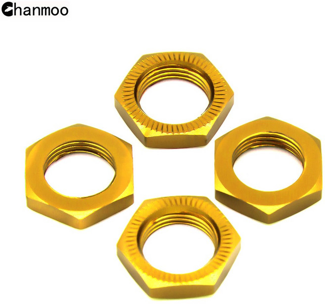 휠 육각 허브 너트 마운트 1/8 체중계 RC 크롤러 자동차 X MAXX 77086 4 HSP 4 1 8 RC 업그레이드 부품 17mm 4, Glod