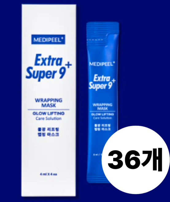 엑스트라 슈퍼 9 플러스 물광 리프팅 랩핑 마스크 1박스(4EA), 4개입, 9개