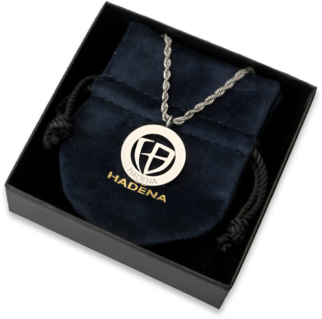 하데나 Vol.1 게르마늄 건강 목걸이 방패 팬던트 실버, 1개