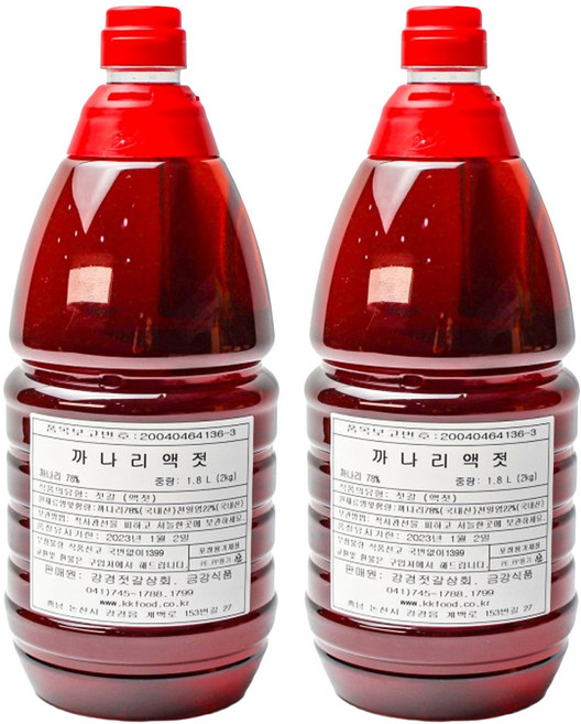 강경 까나리액젓, 2개, 2kg