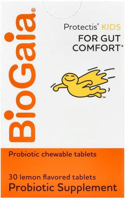 바이오가이아 어린이유산균 프로바이오틱스 편안한배 레몬맛 30 츄어블정 Gut Comfort, BGA46005, 1개, 30정 - 쿠팡