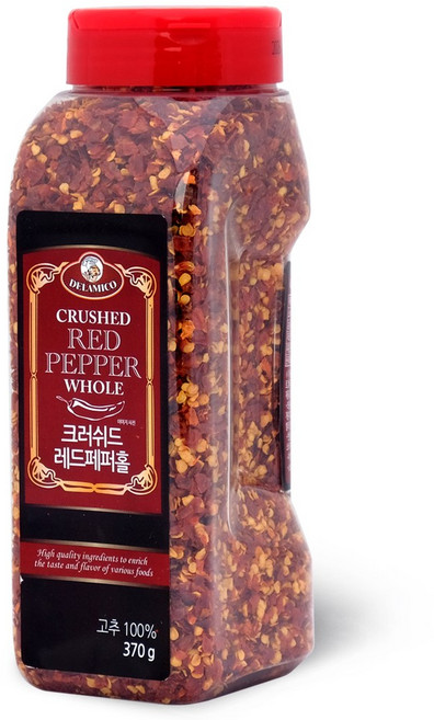 델라미코 크러쉬드 레드페퍼 370g 매운요리 향신료 코스트코, 1개
