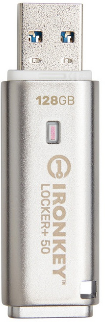 Kingston 金士頓 128GB IronKey Locker+ 50 USB 3.2 金屬 加密 隨身碟 公司貨, 1個