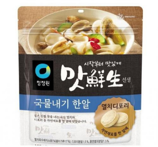 맛선생 멸치디포리국물내기한알 청정원 100G