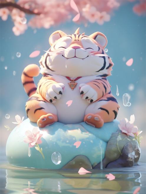 사랑스러운 호랑이 캐릭터즈 조각퍼즐 재물납복 12간지 인호 호랑이띠 타이거 풍수 그림퍼즐 300 500 700 1000조각, 재물납복 사랑스러운 호랑이 캐릭터즈 퍼즐3번, 300피스, 1개