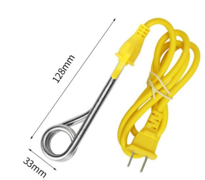 온수히터봉 돼지꼬리 히터 온수기 물데우기 급탕기 캠핑용, R4 스테인리스 스틸 600와트 물컵