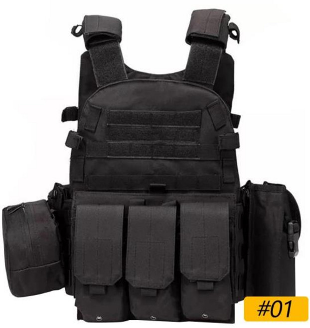 나일론 파우치 몰리 기어 조끼 방탄복 사냥 플레이트 캐리어 에어소프트 액세서리 전투 훈련 조끼, Black, 05 green, 1개