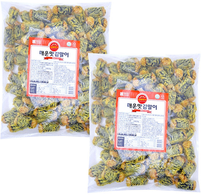 식재명가 매콤 김말이 2kg x 2개 (25g x 80ea)