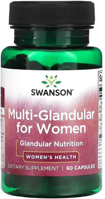 단백질 비타민 철분 마그내슘 칼슘 Swanson 여성용 다중 분비선 캡슐 60정 고루고루섭취해주세요, 1개 - 쿠팡